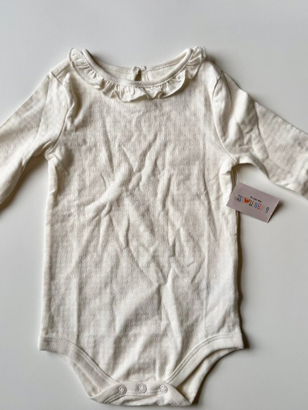 Garanimals Egret Long Sleeve Bodysuit 18 Months NWT